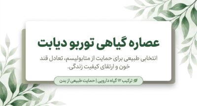 عصاره گیاهی توربو دیابت | کمک به کنترل قند خون و حمایت از سلامت بدن