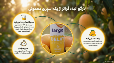 اسپری تاخیری لارگو (Largo) با رایحه انبه – حجم اقتصادی ۶۵ میلیلیتر