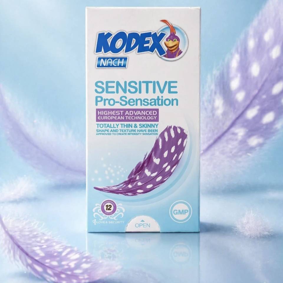 InShot_20260425_153631340 کاندوم فوقالعاده نازک و حساس کدکس (Kodex Ultra Thin Sensitive) 12 عددی