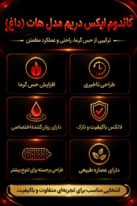 کاندوم ایکس دریم مدل هات (داغ) - XDream Hot سه عددی